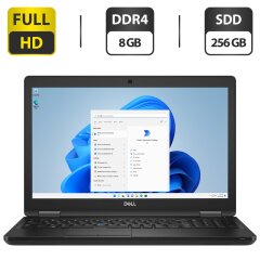 Ультрабук Dell Latitude 5590 / 15.6" (1920x1080) IPS / Intel Core i5-8350U (4 (8) ядра по 1.7 - 3.6 GHz) / 8 GB DDR4 / 256 GB SSD / Intel UHD Graphics 620 / WebCam / HDMI