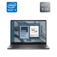 Ультрабук Dell Pro 16 PC16250 / 16" (1920x1200) IPS / Intel Core 3 100U (6 (8) ядер по 1.2 - 4.7 GHz) / 8 GB DDR5 / 256 GB SSD / Intel Graphics / WebCam / HDMI