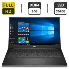Ультрабук Dell XPS 13 9360 / 13.3" (1920x1080) IPS Touch / Intel Core i5-8250U (4 (8) ядра по 1.6 - 3.4 GHz) / 8 GB DDR4 / 256 GB SSD / Intel HD Graphics 620 / WebCam / HDMI / АКБ NEW