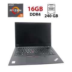 Ультрабук Lenovo ThinkPad T14s Gen1 / 14" (1920x1080) IPS / AMD Ryzen 5 Pro 4650U (6 (12) ядер по 2.1 - 4.0 GHz) / 16 GB DDR4 / 240 GB SSD / AMD Radeon RX Vega 6 Graphics / WebCam