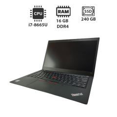 Ультрабук Lenovo ThinkPad T490s / 14" (1920x1080) IPS Touch / Intel Core i7-8665U (4 (8) ядра по 1.9 - 4.8 GHz) / 16 GB DDR4 / 240 GB SSD / Intel UHD Graphics / WebCam