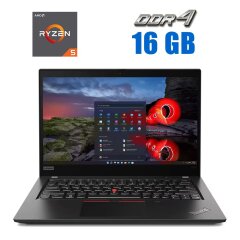 Ультрабук Lenovo ThinkPad X395 / 13.3" (1920x1080) IPS / AMD Ryzen 5 PRO 3500U (4 (8) ядра по 2.1 - 3.7 GHz) / 16 GB DDR4 / 256 GB SSD M.2 / AMD Radeon RX Vega 8 Graphics / WebCam / Windows 10 Pro