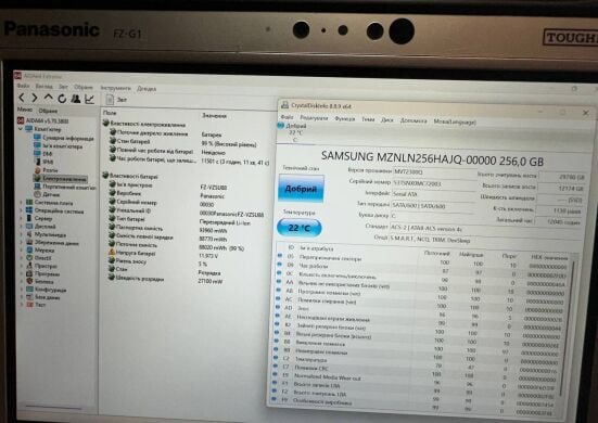 Захищений планшет Panasonic Toughpad FZ-G1 / 10.1" (1920x1200) IPS Touch / Intel Core i5-7300U (2 (4) ядра по 2.6 - 3.5 GHz) / 8 GB DDR3 / 256 GB SSD / Intel HD Graphics 620 / WebCam / Win 11 Pro