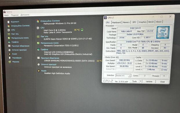 Захищений планшет Panasonic Toughpad FZ-G1 / 10.1" (1920x1200) IPS Touch / Intel Core i5-7300U (2 (4) ядра по 2.6 - 3.5 GHz) / 8 GB DDR3 / 256 GB SSD / Intel HD Graphics 620 / WebCam / Win 11 Pro
