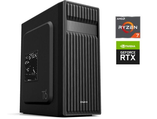 Ігровий ПК Zalman T6 Tower / AMD Ryzen 7 3700X (8 (16) ядер по 3.6 - 4.4 GHz) / 32 GB DDR4 / 256 GB SSD + 1000 GB HDD / nVidia GeForce RTX 3060, 12 GB GDDR6, 192-bit / 600W / Win 10