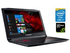 Игровой ноутбук Acer Predator Helios 300 G3-571 / 15.6" (1920x1080) IPS / Intel Core i7-7700HQ (4 (8) ядра по 2.8 - 3.8 GHz) / 16 GB DDR4 / 480 GB SSD / nVidia GeForce GTX 1060, 6 GB GDDR5, 192-bit / WebCam