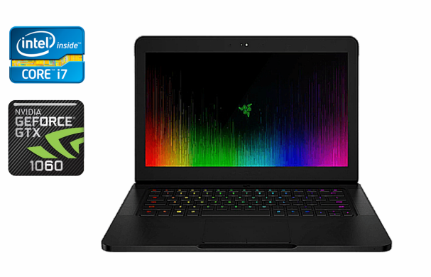 Ігровий ноутбук Razer Blade RZ09-0195 / 14" (1920x1080) IPS / Intel Core i7-7700HQ (4 (8) ядра по 2.8 - 3.8 GHz) / 16 GB DDR4 / 480 GB SSD / nVidia GeForce GTX 1060, 6 GB GDDR5, 192-bit / WebCam + Бездротова мишка
