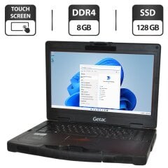 Полузащищенный ноутбук Getac S410 G2 / 14" (1366x768) TN Touch / Intel Core i5-8250U (4 (8) ядра по 1.6 - 3.4 GHz) / 8 GB DDR4 / 128 GB SSD / Intel UHD Graphics 620 / LTE / Windows 11 Pro