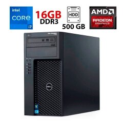 Системный блок Dell Precision T1700 Tower / Intel Core i7-4790 (4 (8) ядра по 3.6 - 4.0 GHz) / 16 GB DDR3 / 500 GB HDD / AMD Radeon HD 6450, 1 GB GDDR3, 64-bit / DVD-ROM