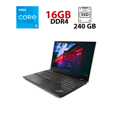 Ноутбук Lenovo ThinkPad T580 / 15.6" (1920x1080) IPS / Intel Core i5-8250U (4 (8) ядра по 1.6 - 3.4 GHz) / 16 GB DDR4 / 240 GB SSD / Intel UHD Graphics 620 / WebCam