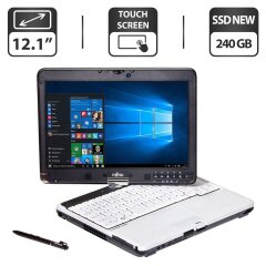 Нетбук-трансформер Fujitsu LifeBook T731 / 12.1" (1280x800) TN Touch / Intel Core i5-2450M (2 (4) ядра по 2.5 - 3.1 GHz) / 4 GB DDR3 / 240 GB SSD NEW / Intel HD Graphics 3000 / WebCam / HDMI / Стілус у комплекті