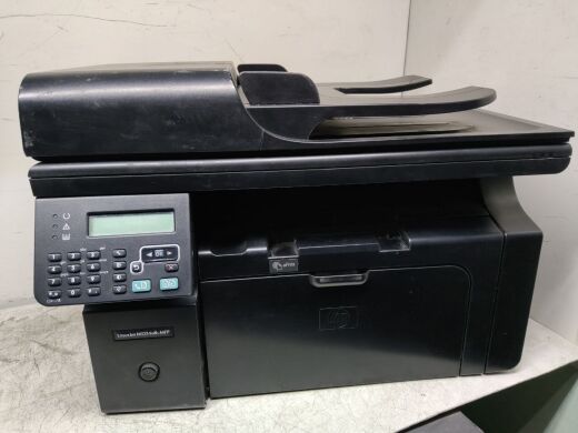 БФП Б-клас HP LaserJet Pro M1214NFH MFP / Лазерний монохромний друк / 600x600 dpi / 18 стр/мин / A4 / USB Type-B, Ethernet / Кабелі у комплекті