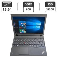 Ноутбук Lenovo ThinkPad L540 / 15.6" (1366x768) TN / Intel Core i5-4200M (2 (4) ядра по 2.5 - 3.1 GHz) / 8 GB DDR3 / 240 GB SSD / Intel HD Graphics 4600 / WebCam