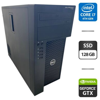 Робоча станція Dell Precision T1700 Tower / Intel Core i7-4790 (4 (8) ядра по 3.6 - 4.0 GHz) / 16 GB DDR3 / 128 GB SSD / nVidia GeForce GTX 650 Ti, 1 GB GDDR5, 128-bit / DVD-ROM