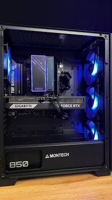 Збірка під замовлення: новий ігровий ПК Montech Air 1000 Premium Black Tower / AMD Ryzen 7 7700 (8 (16) ядер по 3.8 - 5.3 GHz) / 32 GB DDR5 / 1000 GB SSD M.2 / nVidia GeForce RTX 5070 Ti, 16 GB GDDR7, 256-bit / 850W