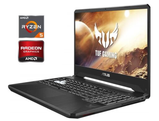 Ігровий ноутбук Asus TUF Gaming FX505DY-WH51 / 15.6" (1920x1080) IPS / AMD Ryzen 5 3550H (4 (8) ядра по 2.1 - 3.7 GHz) / 16 GB DDR4 / 480 GB SSD / AMD Radeon RX 560X, 4 GB GDDR5, 128-bit / WebCam