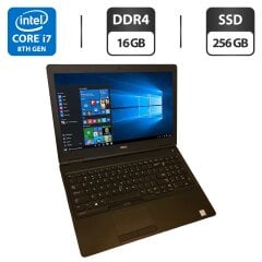 Ноутбук Dell Latitude 5590 / 15.6" (1920x1080) IPS / Intel Core i7-8650U (4 (8) ядра по 1.9 - 4.2 GHz) / 16 GB DDR4 / 256 GB SSD / Intel UHD Graphics 620 / WebCam