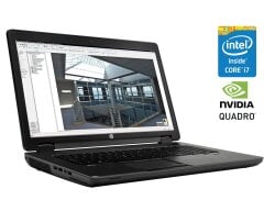 Мобильная рабочая станция HP ZBook 17 G2 / 17.3" (1600x900) TN / Intel Core i7-4710MQ (4 (8) ядра по 2.5 - 3.5 GHz) / 16 GB DDR3 / 256 GB SSD / nVidia Quadro K1100M, 2 GB GDDR5, 128-bit / WebCam / DVD-ROM / Win 10 Pro