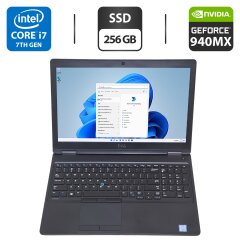 Ноутбук Dell Latitude 5580 / 15.6" (1920x1080) IPS / Intel Core i7-7820HQ (4 (8) ядра по 2.9 - 3.9 GHz) / 16 GB DDR4 / 256 GB SSD / nVidia GeForce 940MX, 2 GB GDDR5, 64-bit / WebCam