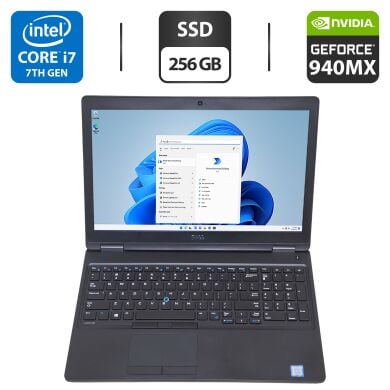 Ноутбук Dell Latitude 5580 / 15.6" (1920x1080) IPS / Intel Core i7-7820HQ (4 (8) ядра по 2.9 - 3.9 GHz) / 16 GB DDR4 / 256 GB SSD / nVidia GeForce 940MX, 2 GB GDDR5, 64-bit / WebCam