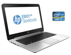 Ультрабук HP Envy 14 Sleekbook / 14" (1366x768) TN / Intel Core i5-4200U (2 (4) ядра по 1.6 - 2.6 GHz) / 8 GB DDR3 / 240 GB SSD / Intel HD Graphics 4600 / WebCam / Win 10 Pro