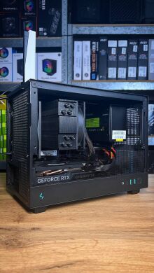 Сборка под заказ: новый игровой ПК DeepCool CH160 Black Tower / AMD Ryzen 7 5700X (8 (16) ядер по 3.4 - 4.6 GHz) / 32 GB DDR4 / 1000 GB SSD M.2 / nVidia GeForce RTX 4060, 8 GB GDDR6, 128-bit / 550W