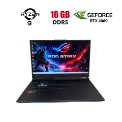 Игровой ноутбук Asus ROG Strix G17 G713P / 17.3" (2560x1440) IPS / AMD Ryzen 9 7845HX (12 (24) ядер по 3.0 - 5.2 GHz) / 16 GB DDR5 / 512 GB SSD M.2 / nVidia GeForce RTX 4060, 8 GB GDDR6, 128-bit / WebCam