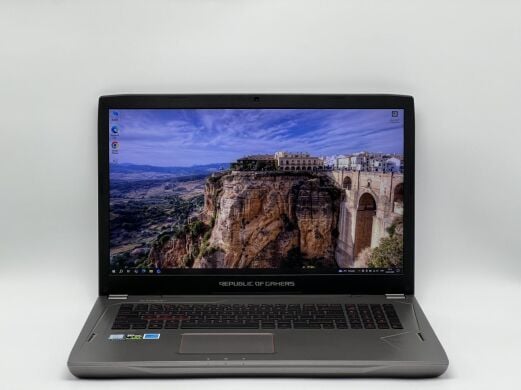 Игровой ноутбук Б-класс Asus ROG Strix GL702VS-RS71 / 17.3" (1920x1080) IPS / Intel Core i7-7700HQ (4 (8) ядра по 2.8 - 3.8 GHz) / 16 GB DDR4 / 960 GB SSD / nVidia GeForce GTX 1070, 8 GB GDDR5, 256-bit / WebCam / HDMI Игровой ноутбук Б-класс Asus ROG Strix GL702VS-RS71 / 17.3" (1920x1080) IPS / Intel Core i7-7700HQ (4 (8) ядра по 2.8 - 3.8 GHz) / 16 GB DDR4 / 960 GB SSD / nVidia GeForce GTX 1070, 8 GB GDDR5, 256-bit / WebCam / HDMI