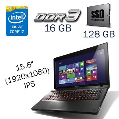 Игровой ноутбук Б-класс Lenovo IdeaPad Y510p / 15.6" (1920x1080) IPS / Intel Core i7-4710MQ (4 (8) ядра по 2.5 - 3.5 GHz) / 16 GB DDR3 / 128 GB SSD / nVidia GeForce GT 755M, 2 GB GDDR5, 128-bit / WebCam
