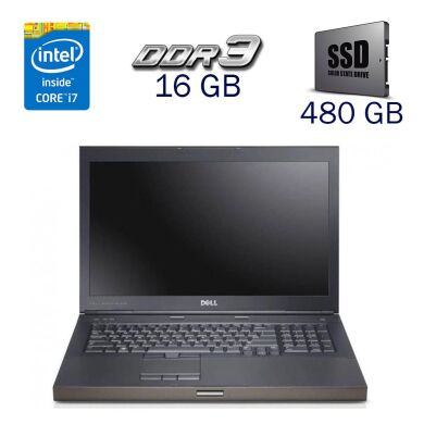 Ігровий ноутбук Dell Precision M4600 / 15.6" (1920x1080) IPS / Intel Core i7-2630QM (4 (8) ядра по 2.0 - 2.9 GHz) / 16 GB DDR3 / 480 GB SSD / AMD FirePro M5950, 1 GB GDDR5, 128-bit / WebCam