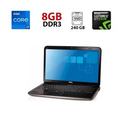 Игровой ноутбук Dell XPS L520X / 15.6" (1366x768) TN / Intel Core i7-2630QM (4 (8) ядра по 2.0 - 2.9 GHz) / 8 GB DDR3 / 240 GB SSD / nVidia GeForce GT 540M, 2 GB DDR3, 128-bit / WebCam