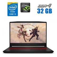 Ігровий ноутбук MSI GF63 Thin 11UC-471NEU / 15.6" (1920x1080) IPS / Intel Core i5-11400H (6 (12) ядер по 2.7 - 4.5 GHz) / 32 GB DDR4 / 480 GB SSD / nVidia GeForce RTX 3050, 4 GB GDDR6, 128-bit / WebCam