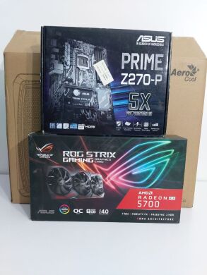 Игровой ПК AeroCool Aero One Frost Tower / Intel Core i7-7700 (4 (8) ядра по 3.6 - 4.2 GHz) / 32 GB DDR4 / 512 GB SSD M.2 + 1000 GB HDD / AMD Radeon RX 5700, 8 GB GDDR6, 256-bit / 650W + Кабели HDMI и питания