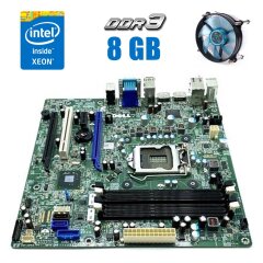 Комплект: Материнська плата Dell Optiplex 7010 MT + Intel Xeon E3-1225 v2 (4 ядера по 3.2 - 3.6 GHz) (аналог i5-3470) + 8 GB DDR3 + Кулер Vinga Q4 NEW