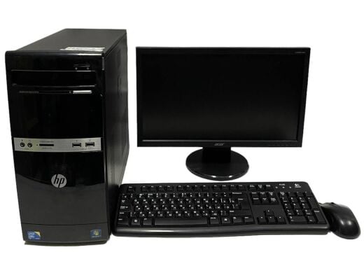 Комплект ПК: HP 500B Tower / Intel Core 2 Duo E7500 (2 ядра по 2.93 GHz) / 4 GB DDR3 / 250 GB HDD / Intel Graphics / DVD-ROM + Монітор Acer V193HQV / 19" (1366x768) TN / VGA + Клавіатура, мишка, кабелі підключення