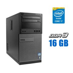 Компьютер Dell OptiPlex 790 Tower / Intel Core i7-2600 (4 (8) ядра по 3.4 - 3.8 GHz) / 16 GB DDR3 / 128 GB SSD / Intel HD Graphics 2000 / DVD-ROM