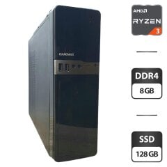 Компьютер GameMax SFF / AMD Ryzen 3 Pro 2100GE (4 ядра по 3.2 GHz) / 8 GB DDR4 / 128 GB SSD / AMD Radeon Vega 8 Grpahics