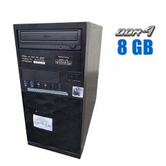Компьютер Hyundai iTMC Pentino H110-2 Tower / Intel Core i3-6100 (2 (4) ядра по 3.7 GHz) / 8 GB DDR4 / 320 GB HDD / nVidia GeForce GT 240, 1 GB GDDR3, 128-bit / DVD-ROM 