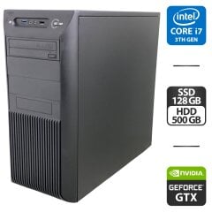 Компьютер NoName Tower / Intel Core i7-3770 (4 (8) ядра по 3.4 - 3.9 GHz) / 16 GB DDR3 / 128 GB SSD + 500 GB HDD / nVidia GeForce GTX 745, 2 GB GDDR3, 128-bit / DVD-ROM