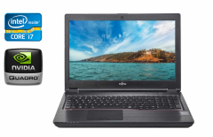 Мобильная рабочая станция Б-класс Fujitsu Celsius H780 / 15.6" (1920x1080) IPS / Intel Core i7-8850H (6 (12) ядра по 2.6 - 4.3 GHz) / 16 GB DDR4 / 512 GB SSD / nVidia Quadro P2000, 4 GB GDDR5, 128-bit / WebCam / HDMI / Fingerprint