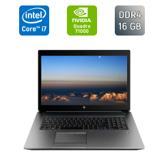 Мобільна робоча станція Б-клас HP zBook 17 G6 / 17.3" (1920x1080) IPS / Intel Core i7-9750H (6 (12) ядер по 2.6 - 4.5 GHz) / 16 GB DDR4 / 512 GB SSD / nVidia Quadro T1000, 4 GB GDDR5, 128-bit / WebCam / TouchID