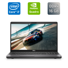 Мобільна робоча станція Dell Precision 3541 / 15.6" (1920x1080) IPS / Intel Core i7-9850H (6 (12) ядер по 2.6 - 4.6 GHz) / 16 GB DDR4 / 512 GB SSD / nVidia Quadro P620, 4 GB GDDR5 128-bit / WebCam / HDMI / Windows 10