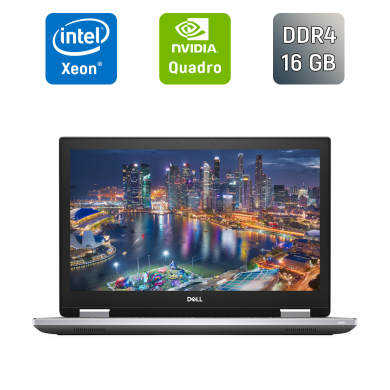 Мобильная рабочая станция Dell Precision 7540 / 15.6" (1920x1080) IPS / Intel Xeon E-2276M (6 (12) ядер по 2.8 - 4.7 GHz) / 16 GB DDR4 / 512 GB SSD / nVidia Quadro T2000, 4 GB GDDR5, 128-bit / HDMI / Windows 10