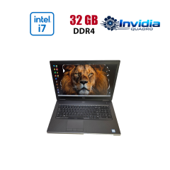 Мобильная рабочая станция Б-класс Dell Precision 7740 / 17.3" (1920x1080) IPS / Intel Core i7-9850H (6 (12) ядра по 2.6 - 4.6 GHz) / 32 GB DDR4 / 1000 GB SSD / nVidia Quadro RTX 3000, 6 GB GDDR6, 192-bit / WebCam