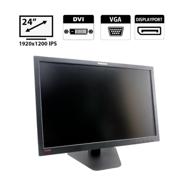 Монітор Lenovo ThinkVision LT2452pwC / 24" (1920x1200) IPS WLED / VGA, DVI, DisplayPort