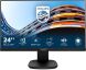 Монитор Philips 243S7EJMB / 24" (1920x1080) IPS / 1x HDMI, 1x DP, 1x VGA, 4x USB 2.0, 1x USB Type-B, 2x Audio / 2x 2W / VESA 100x100 / Pivot купить