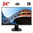 Монитор Philips 243S7EJMB / 24" (1920x1080) IPS / 1x HDMI, 1x DP, 1x VGA, 4x USB 2.0, 1x USB Type-B, 2x Audio / 2x 2W / VESA 100x100 / Pivot