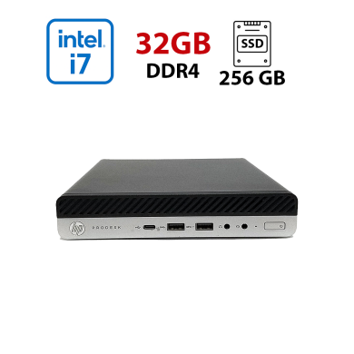 Неттоп HP ProDesk 600 G5 DM USFF / Intel Core i7-9700T (8 ядер по 2.0 - 4.3 GHz) / 32 GB DDR4 / 256 GB SSD M.2 NVMe / Intel UHD Graphics 630 / Win 11 Pro Lic Неттоп HP ProDesk 600 G5 DM USFF / Intel Core i7-9700T (8 ядер по 2.0 - 4.3 GHz) / 32 GB DDR4 / 256 GB SSD M.2 NVMe / Intel UHD Graphics 630 / Win 11 Pro Lic