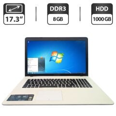 Ноутбук Asus F751S / 17.3&rdquo; (1600x900) TN / Intel Pentium N3710 (4 ядра по 1.6 - 2.56 GHz)/ 8 GB DDR3 / 1000 GB HDD / Intel HD Graphics / WebCam / DVD-ROM