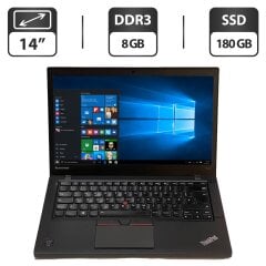 Ноутбук Б-клас Lenovo ThinkPad T450s / 14" (1600x900) TN / Intel Core i5-5300U (2 (4) ядра по 2.3 - 2.9 GHz) / 8 GB DDR3 / 180 GB SSD / Intel HD Graphics 5500 / WebCam